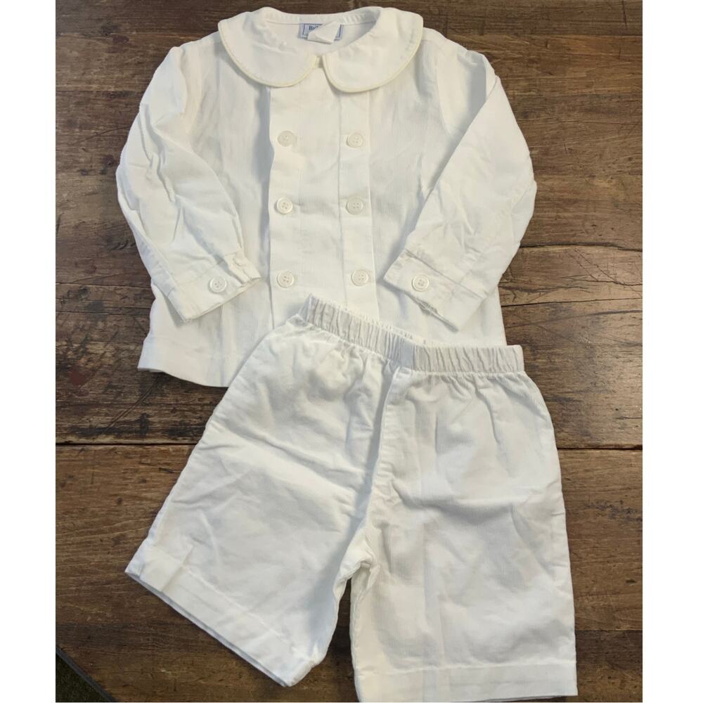 Bailey Boys Winter White Corduroy Dress Shorts‎ Set size 2T